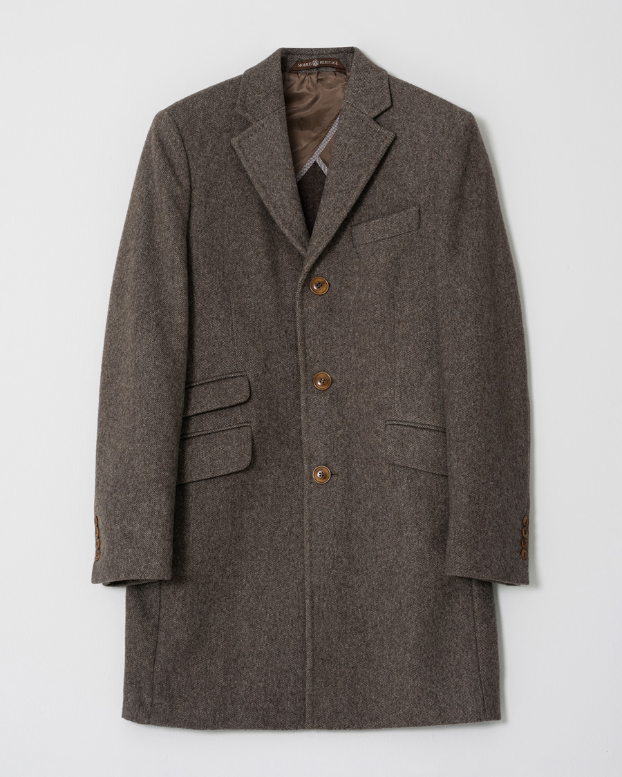 Homme | Morris Heritage George Double Face Coat Brown 46 | Pre-owned | Morris Heritage George Double Face Coat Brown 46
