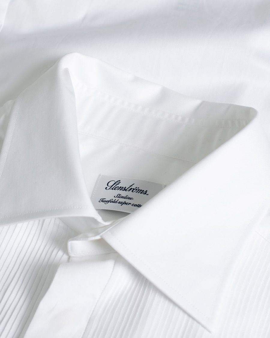 Homme | Stenströms Slimline Smoking Shirt White | Pre-owned | Stenströms Slimline Smoking Shirt White