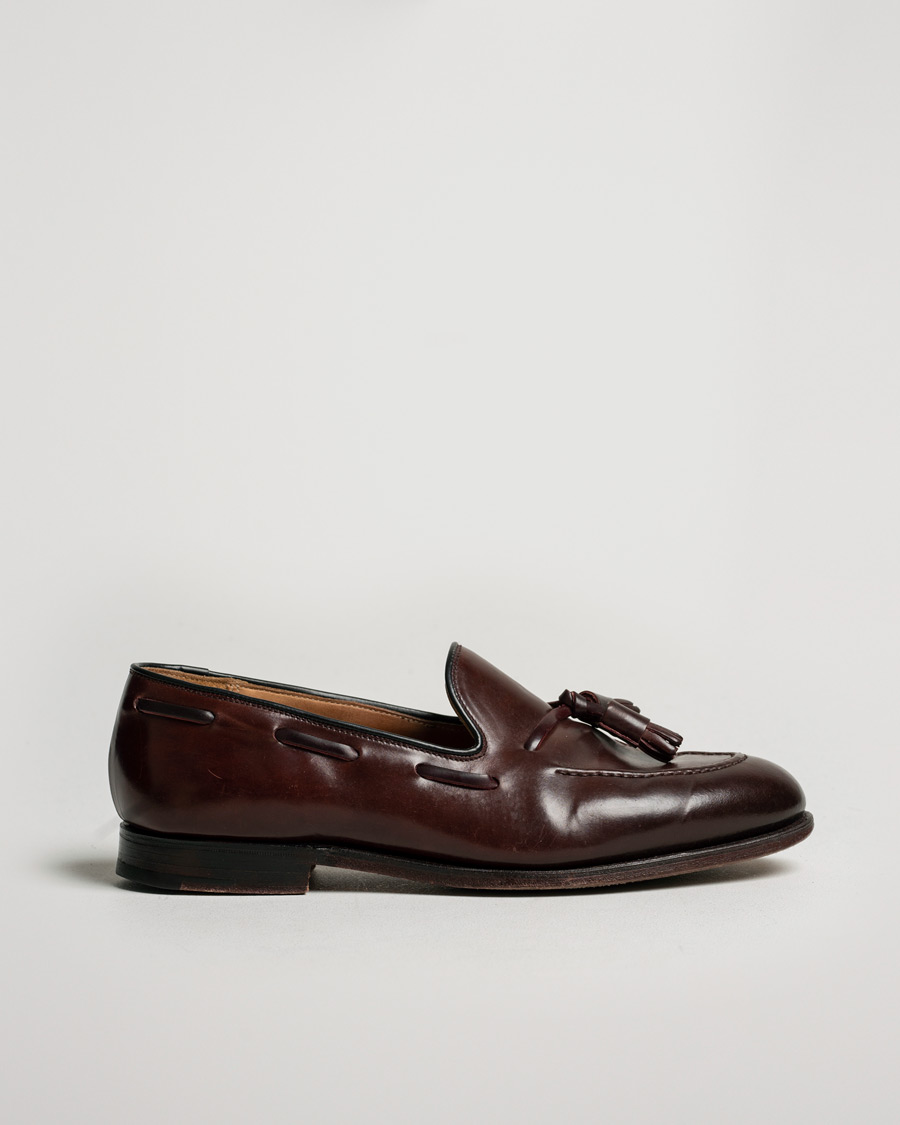 Homme | Crockett & Jones Cavendish Tassel Loafer Burgundy Cordovan | Pre-owned | Crockett & Jones Cavendish Tassel Loafer Burgundy Cordovan