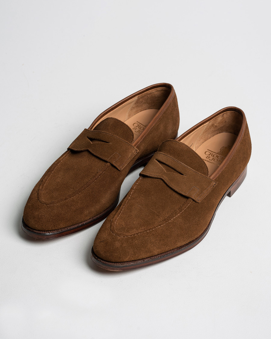 Homme | Crockett & Jones Sydney Loafer Snuff Suede UK10 - EU44 | Pre-owned | Crockett & Jones Sydney Loafer Snuff Suede UK10 - EU44