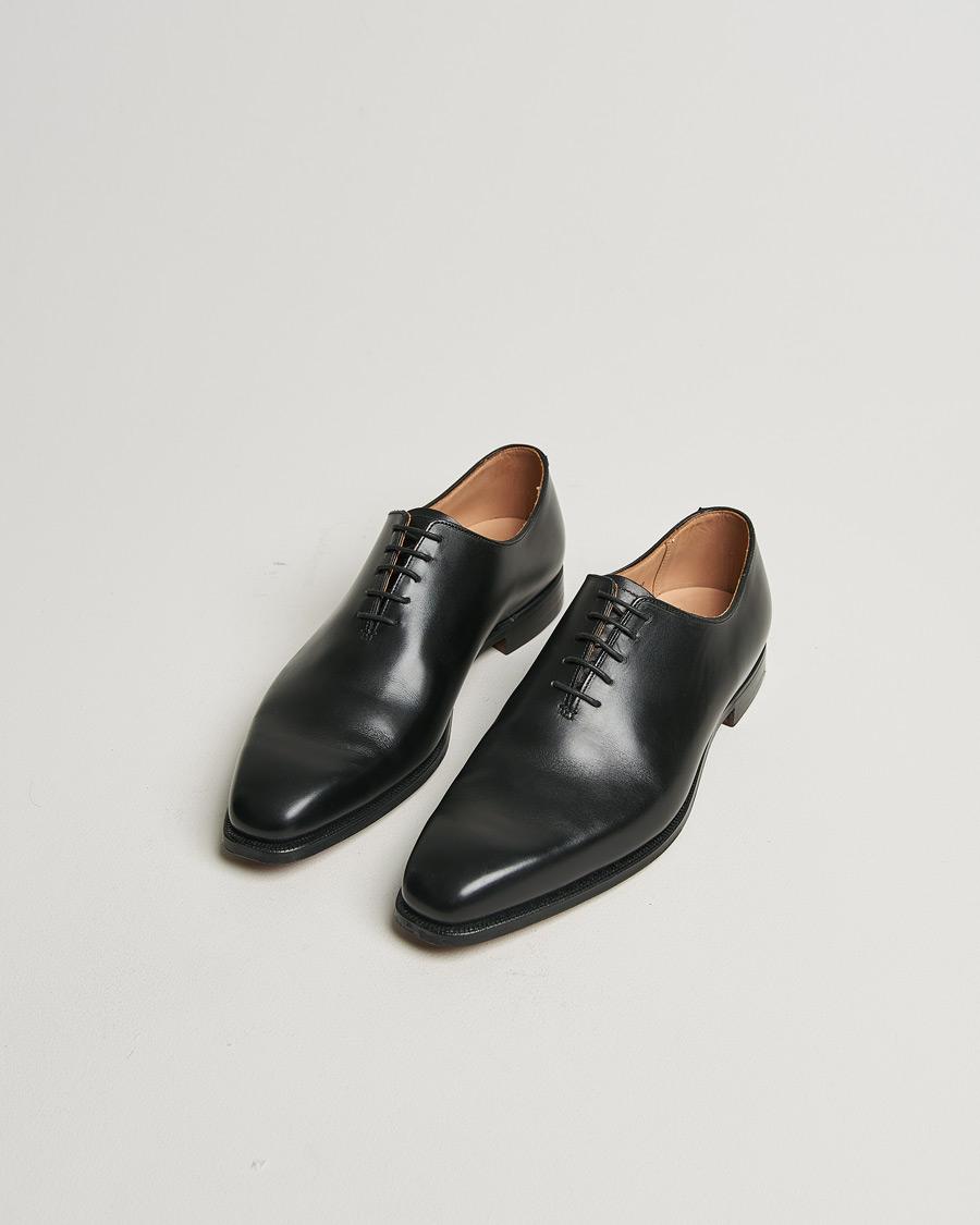 Homme | Crockett & Jones Alex Wholecut Oxford Black Calf | Pre-owned | Crockett & Jones Alex Wholecut Oxford Black Calf