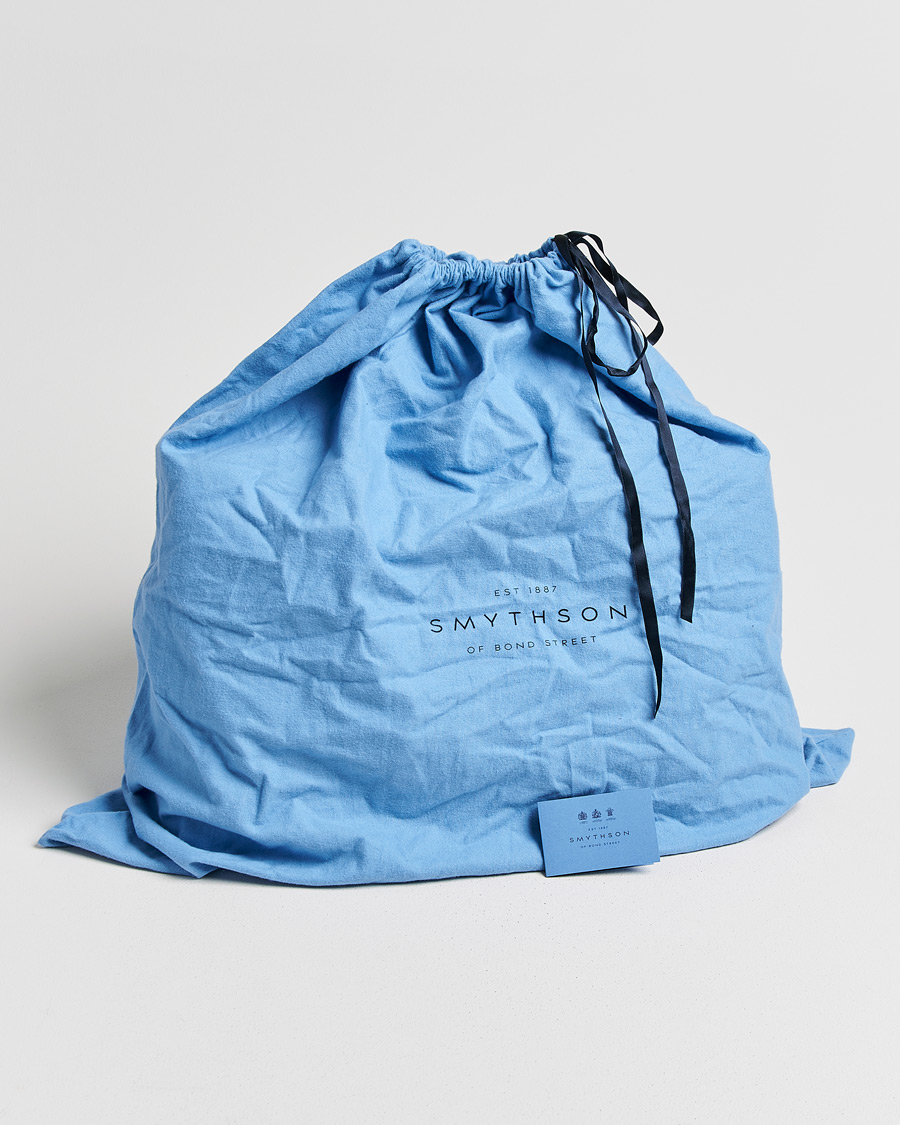 Homme | Smythson Burlington 24 Hour Bag Black Deerskin | Pre-owned | Smythson Burlington 24 Hour Bag Black Deerskin