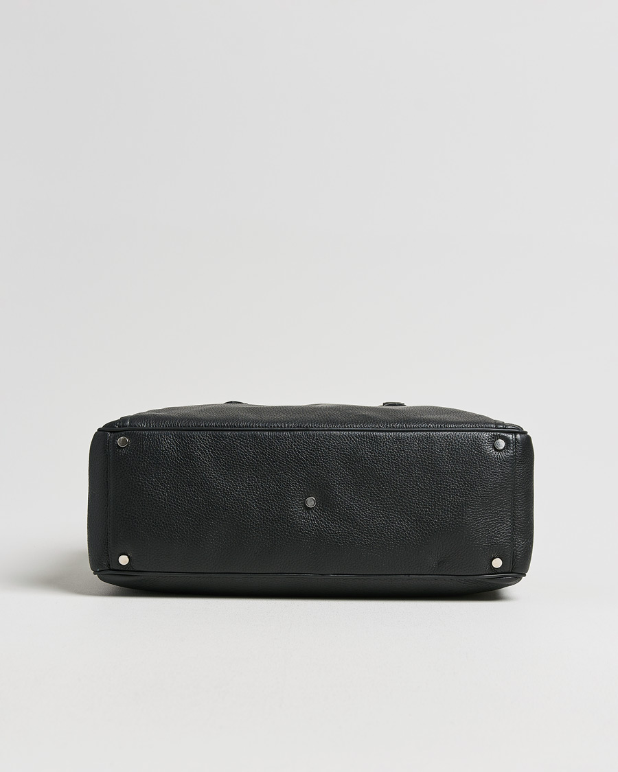 Homme | Smythson Burlington 24 Hour Bag Black Deerskin | Pre-owned | Smythson Burlington 24 Hour Bag Black Deerskin