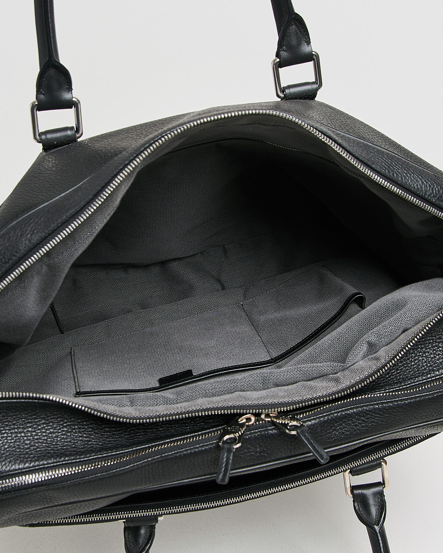 Homme | Smythson Burlington 24 Hour Bag Black Deerskin | Pre-owned | Smythson Burlington 24 Hour Bag Black Deerskin