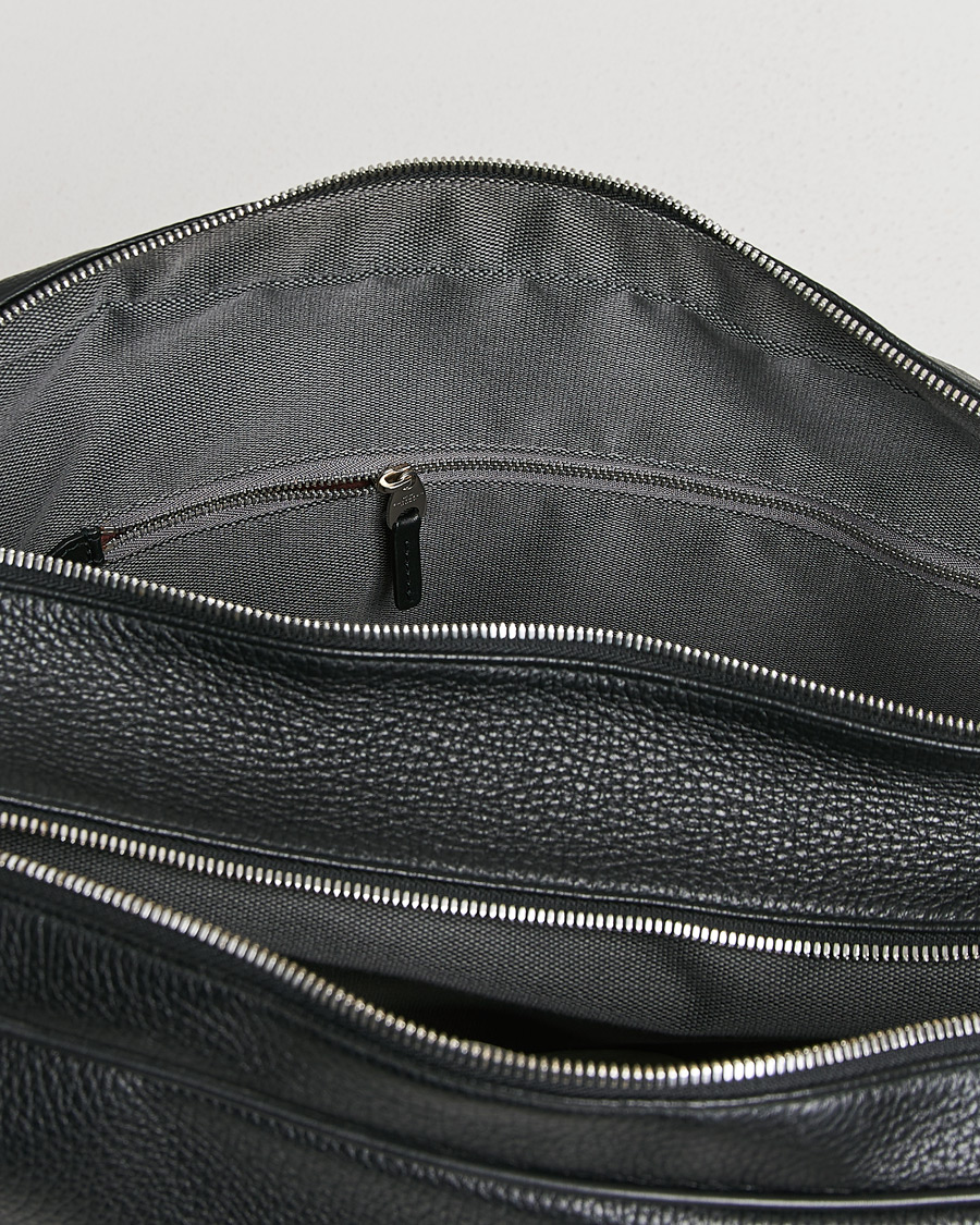 Homme | Smythson Burlington 24 Hour Bag Black Deerskin | Pre-owned | Smythson Burlington 24 Hour Bag Black Deerskin