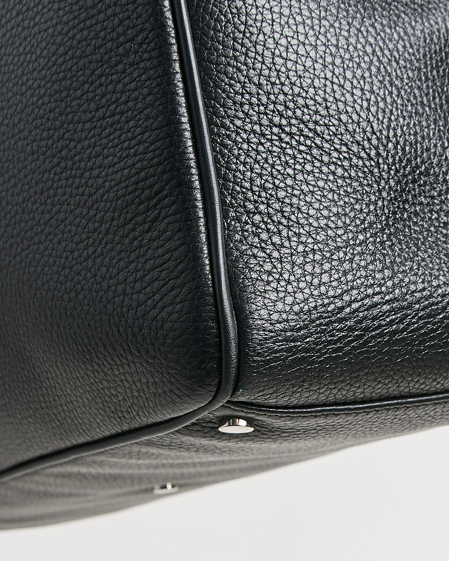Homme | Smythson Burlington 24 Hour Bag Black Deerskin | Pre-owned | Smythson Burlington 24 Hour Bag Black Deerskin