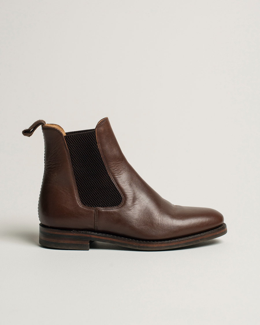 Homme | Loake 1880 Blenheim Chelsea Boot Brown Waxy Leather UK7 - EU41 | Pre-owned | Loake 1880 Blenheim Chelsea Boot Brown Waxy Leather UK7 - EU41