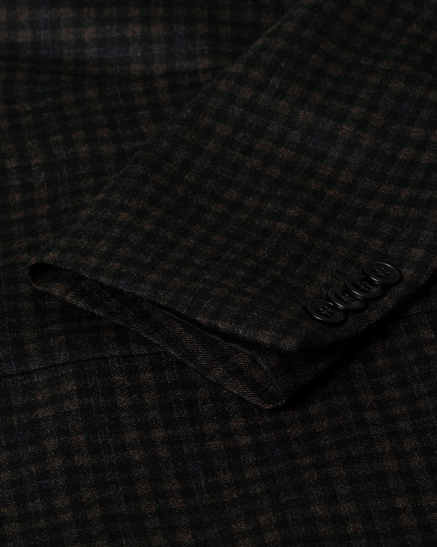 Homme | Oscar Jacobson Epic Check Fratelli Tallia Di Delfino Blazer Brown 92 | Pre-owned | Oscar Jacobson Epic Check Fratelli Tallia Di Delfino Blazer Brown 92