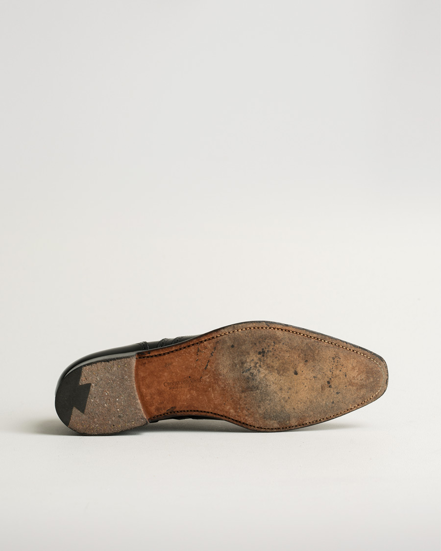 Homme | Crockett & Jones Drummond Oxford Leatcher Sole Black Calf | Pre-owned | Crockett & Jones Drummond Oxford Leatcher Sole Black Calf