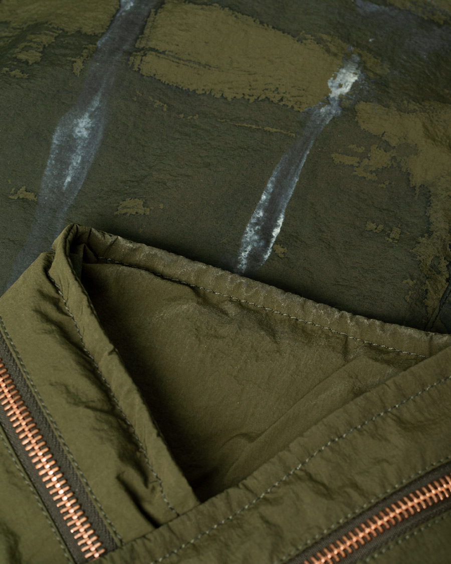 Homme | Manteaux Et Vestes | Pre-owned | President's Safety Vintage Nylon Washed Hand Paint Jacket Army M