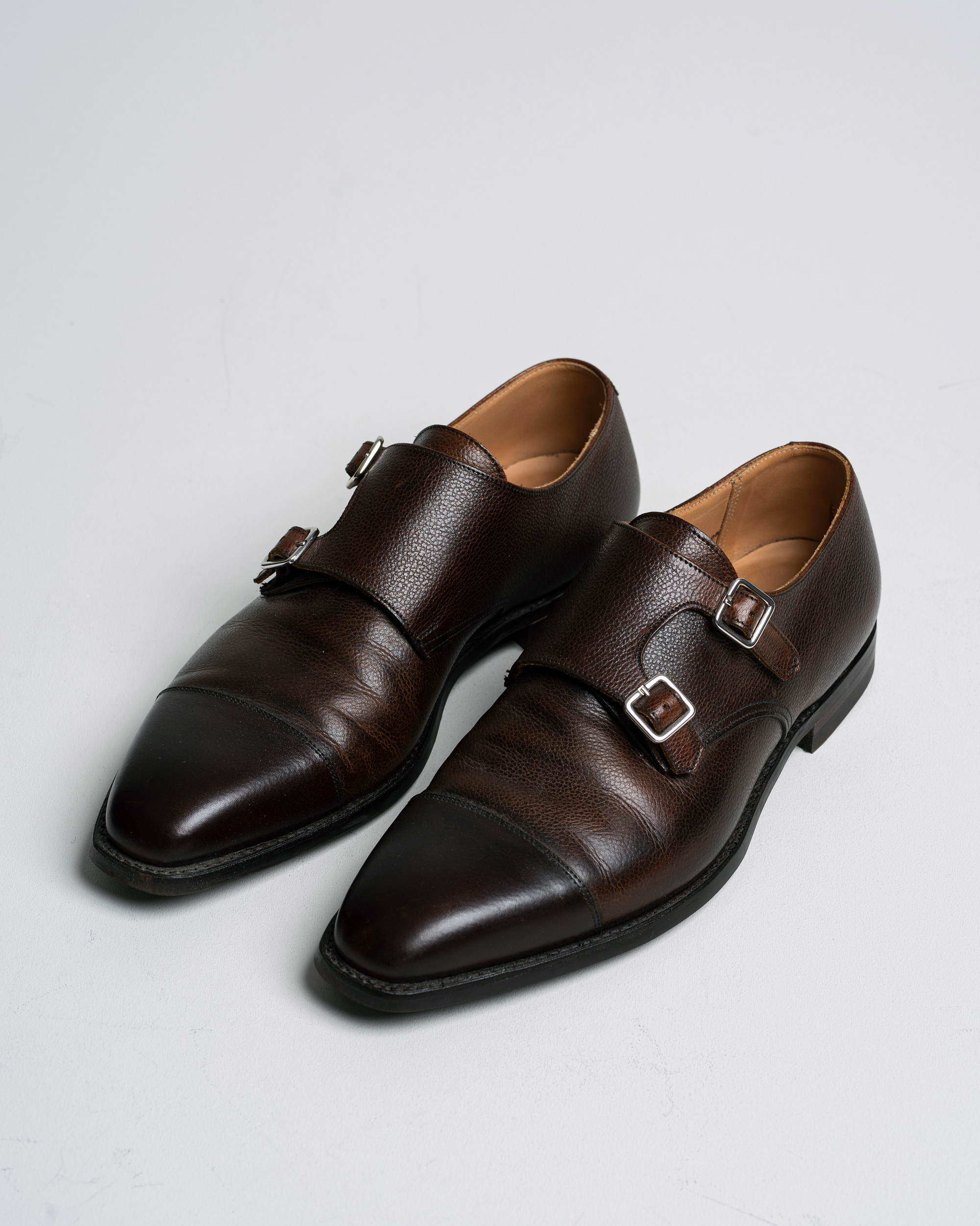 Homme | Crockett & Jones Lowndes Monkstrap City Sole Dark Brown Calf UK8,5 - EU42,5 | Pre-owned | Crockett & Jones Lowndes Monkstrap City Sole Dark Brown Calf UK8,5 - EU42,5