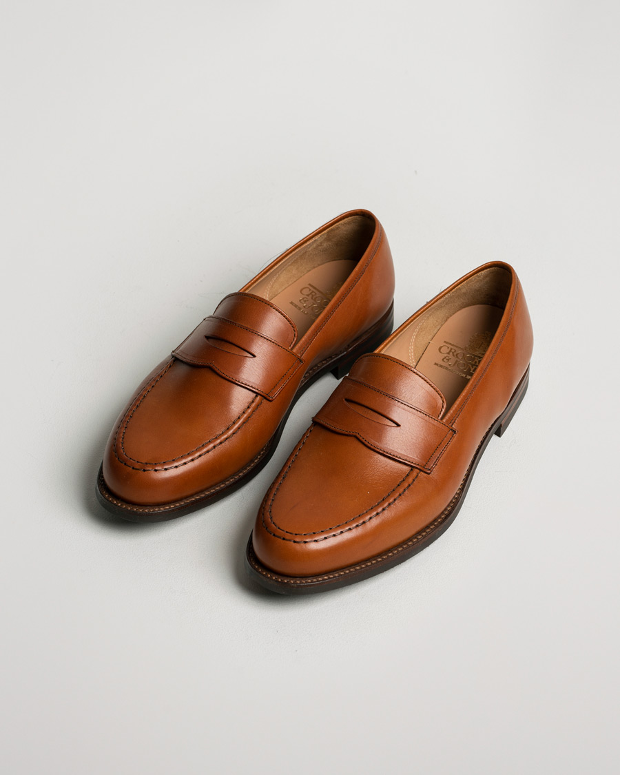 Homme | Crockett & Jones Boston City Sole Congac Calf | Pre-owned | Crockett & Jones Boston City Sole Congac Calf