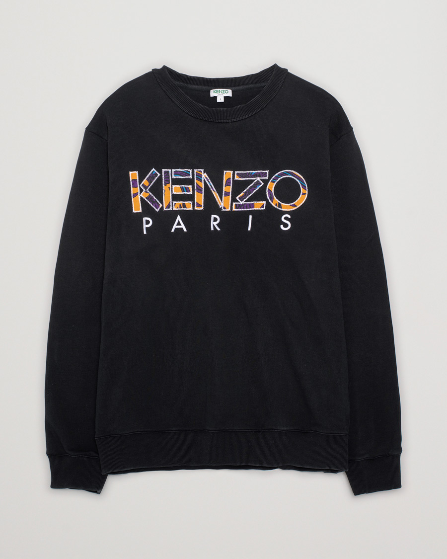 Homme | Kenzo Paris Sweatshirt Black | Pre-owned | Kenzo Paris Sweatshirt Black