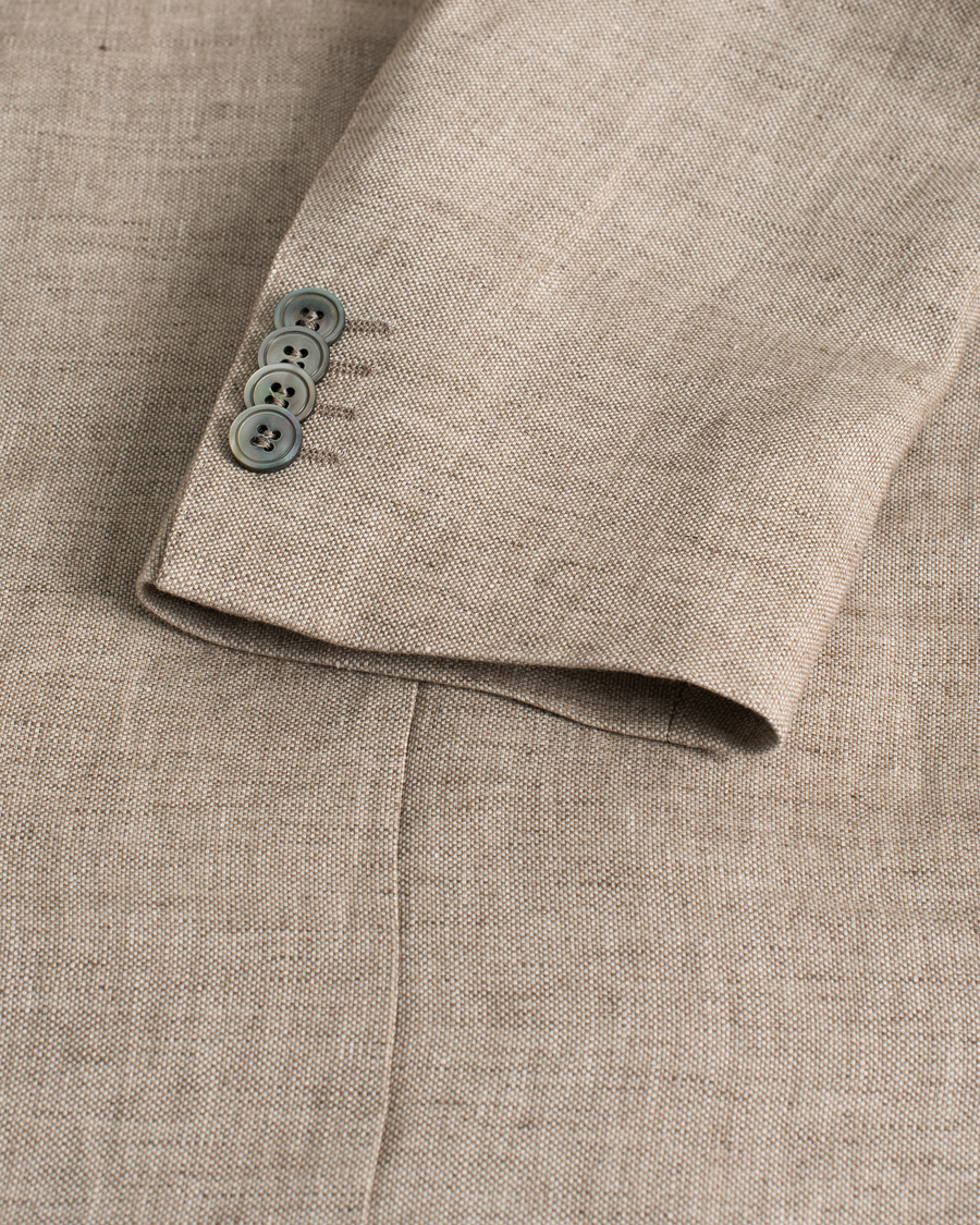 Homme | Oscar Jacobson Egel Linen Blazer Beige | Pre-owned | Oscar Jacobson Egel Linen Blazer Beige