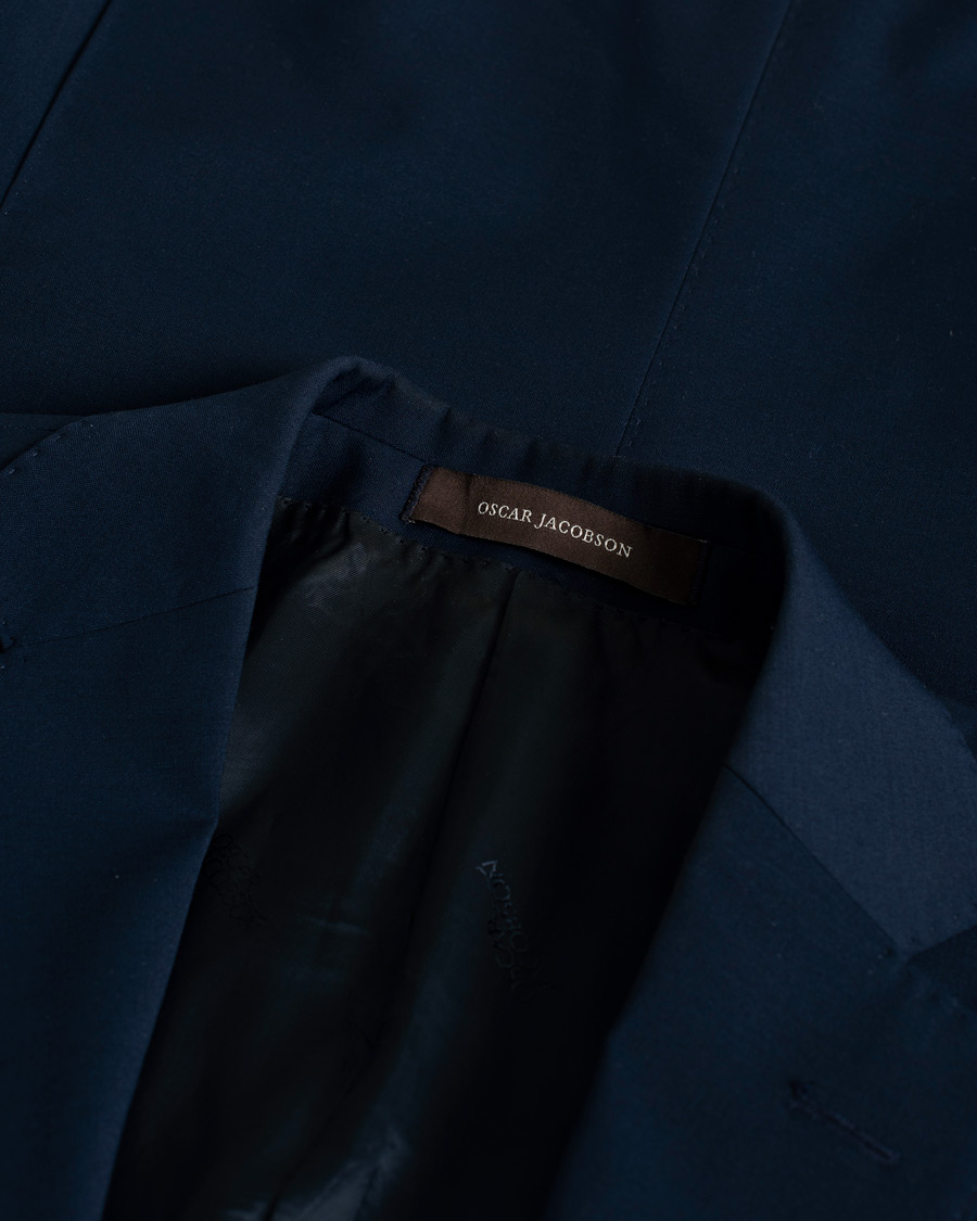 Homme | Blazers | Pre-owned | Oscar Jacobson Wool Stretch Suit Blue 46/48
