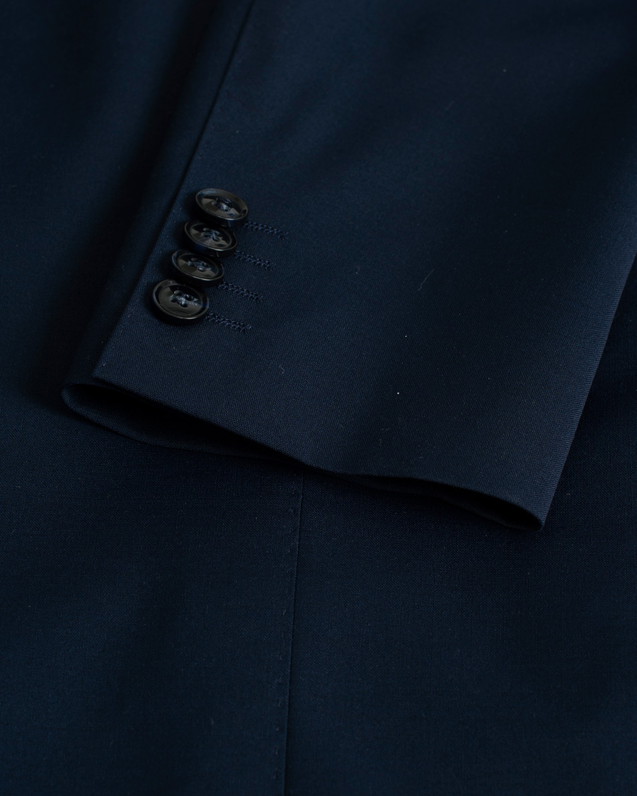 Homme | Blazers | Pre-owned | Oscar Jacobson Wool Stretch Suit Blue 46/48