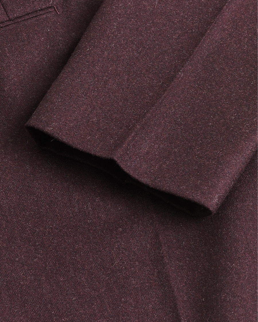 Homme | Pre-owned Pantalons | Pre-owned | Incotex Slim Fit Super 100's Wool Flannel Trousers Burgundy 48