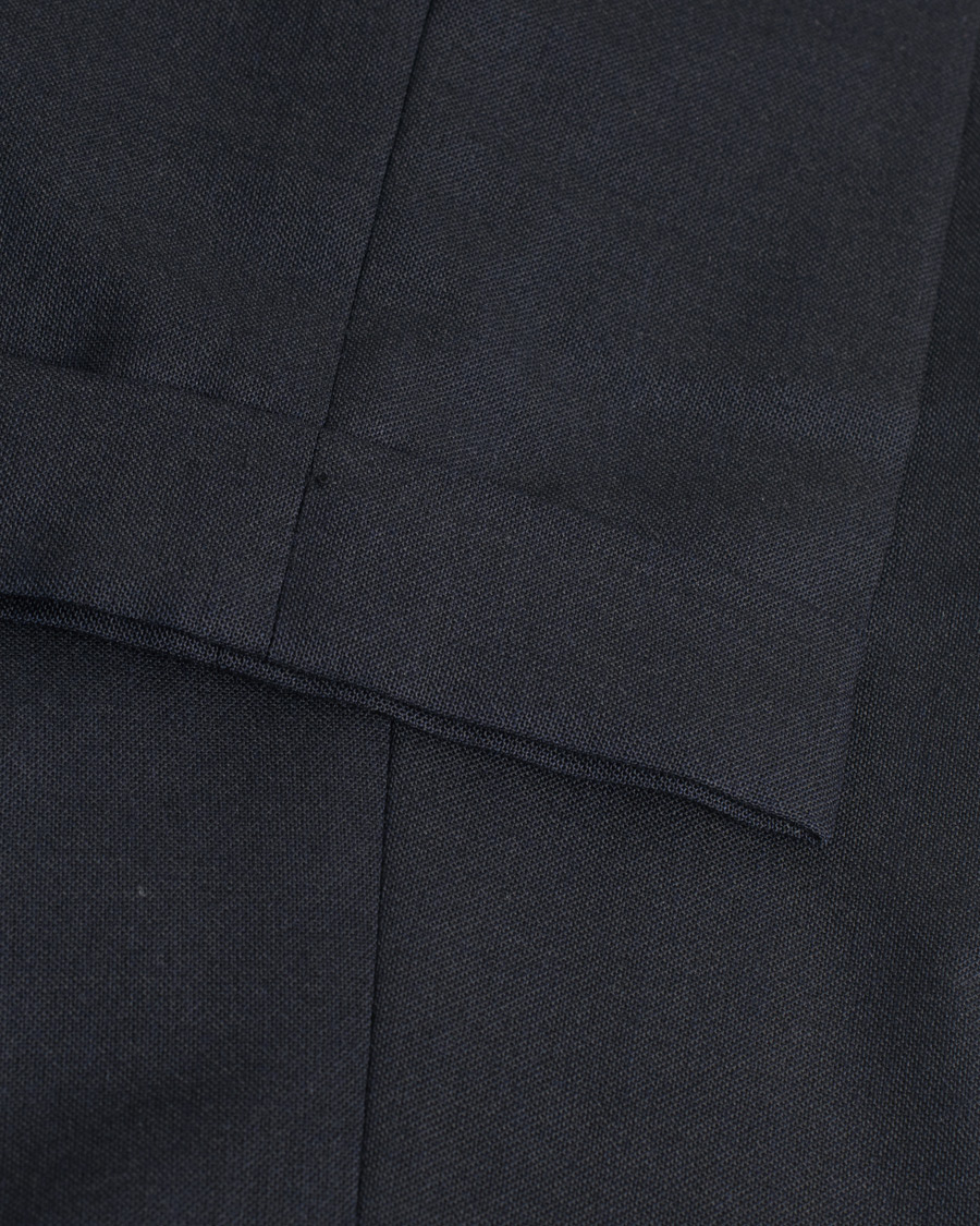 Homme | Berg&Berg Arnold Pleated Side Adjuster Wool Trousers Navy 48 | Pre-owned | Berg&Berg Arnold Pleated Side Adjuster Wool Trousers Navy 48