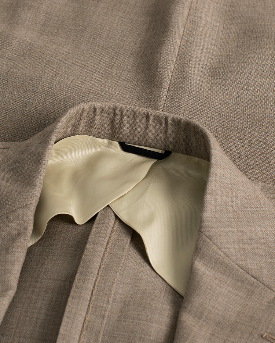Homme | Costumes | Pre-owned | Berg&Berg Dan Wool Suit Taupe Melange 50