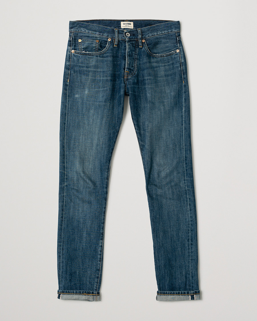 Homme | C.O.F. Studio M3 Regular Tapered Fit Selvedge Jeans Classic Worn W29 | Pre-owned | C.O.F. Studio M3 Regular Tapered Fit Selvedge Jeans Classic Worn W29
