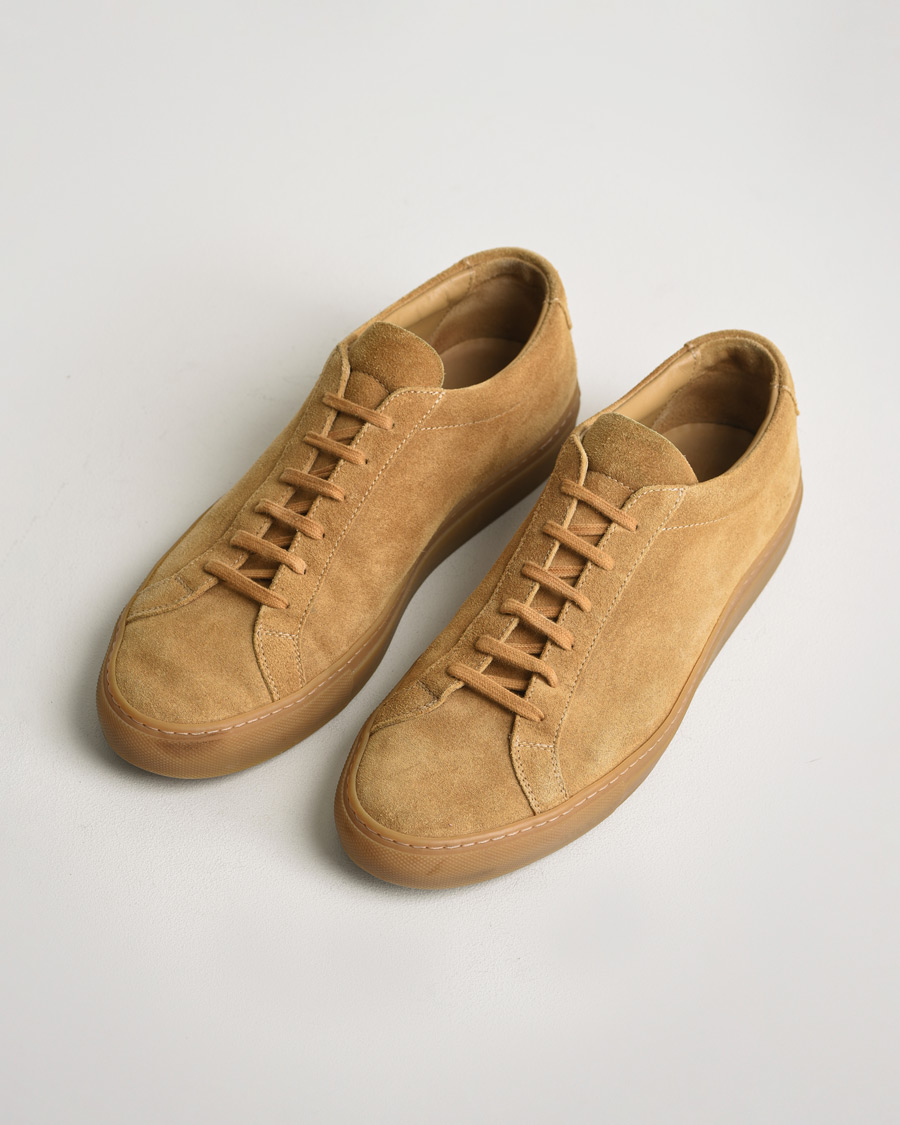 Homme | Common Projects Original Achilles Suede Sneaker Tan | Pre-owned | Common Projects Original Achilles Suede Sneaker Tan