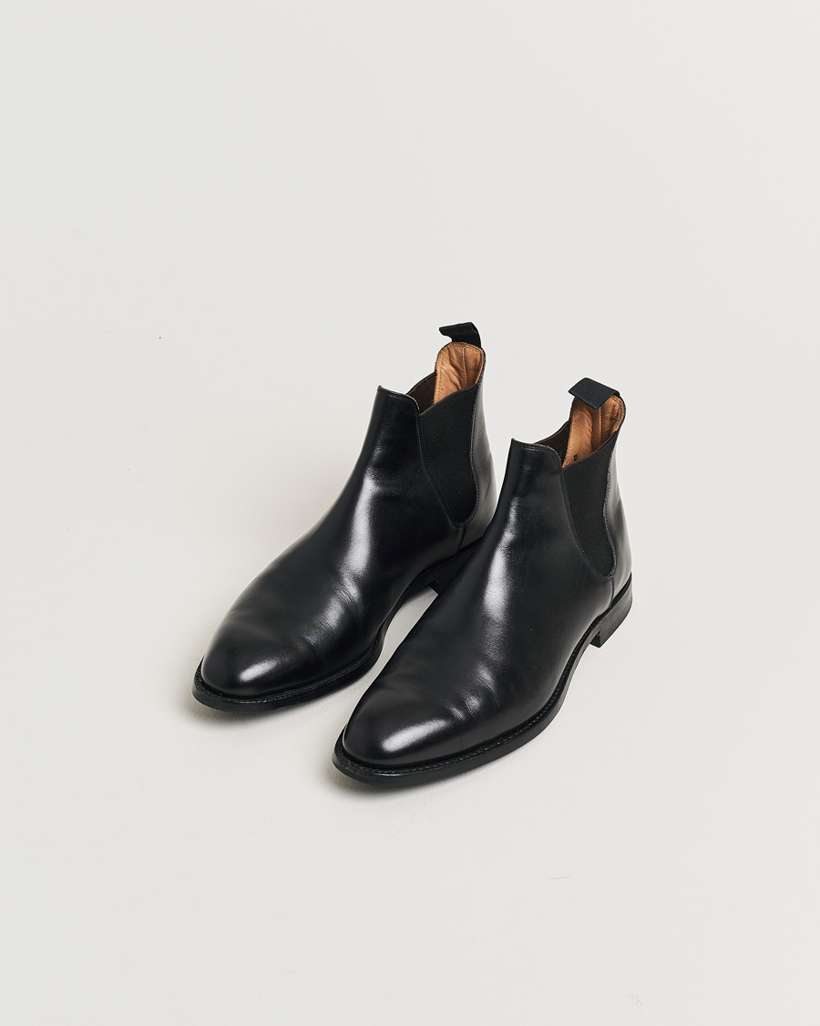 Homme | Pre-owned Chaussures cousues trépointe | Pre-owned | Crockett & Jones Chelsea 8 City Sole Black Calf UK8 - EU42