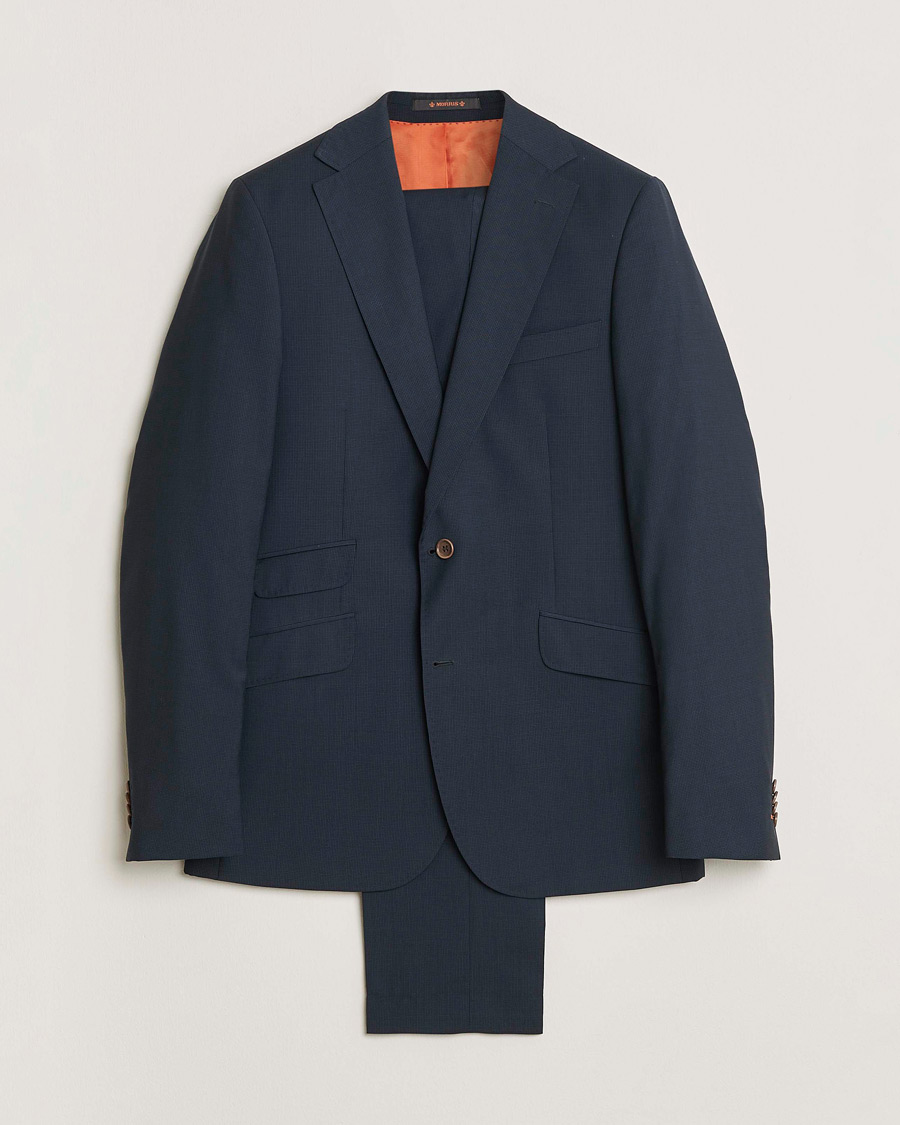 Homme | Pre-owned Costumes | Pre-owned | Morris Wool Suit Navy Check 150