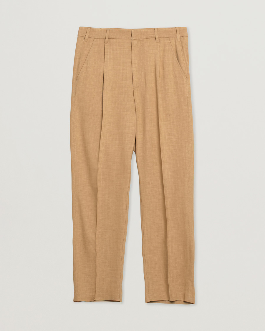 Homme | Pantalons | Pre-owned | Barena Talon Pleated Trousers Khaki