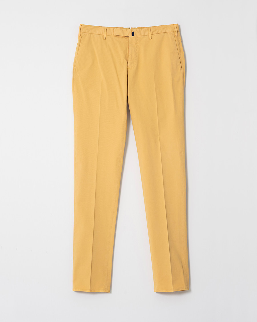 Homme | Incotex Slim Fit Stretch Chinos Pale Yellow 50 | Pre-owned | Incotex Slim Fit Stretch Chinos Pale Yellow 50