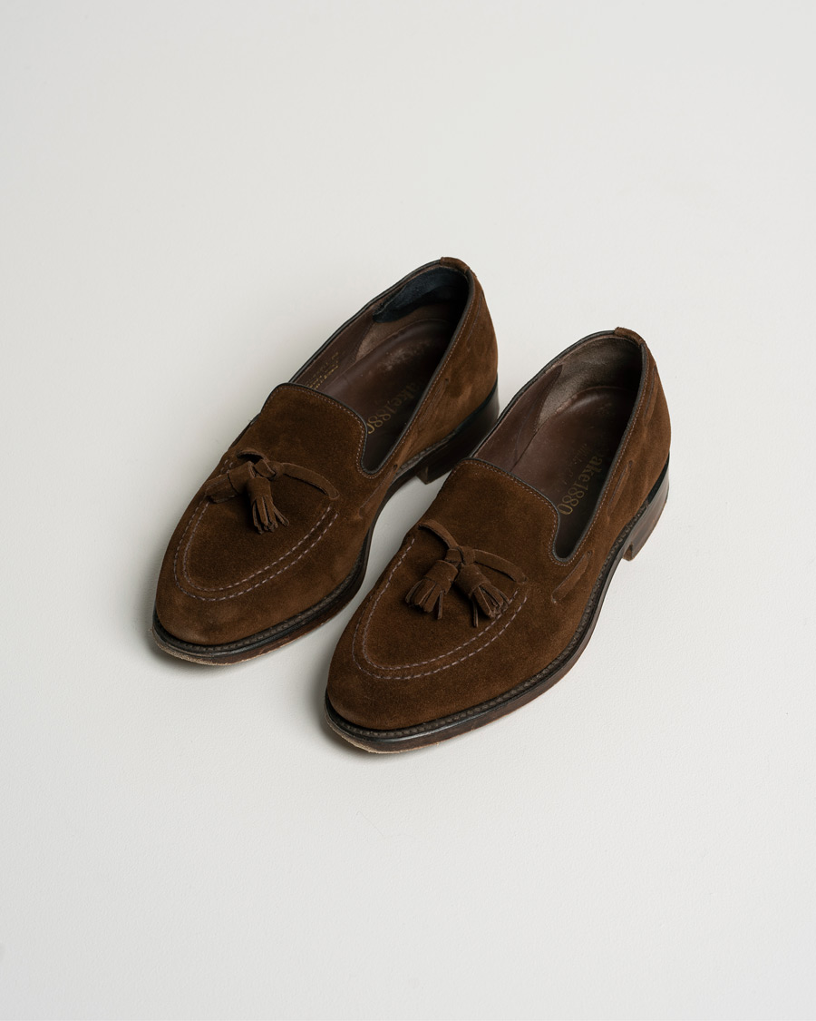 Homme | Loake 1880 Russell Tassel Loafer Polo Oiled Suede | Pre-owned | Loake 1880 Russell Tassel Loafer Polo Oiled Suede