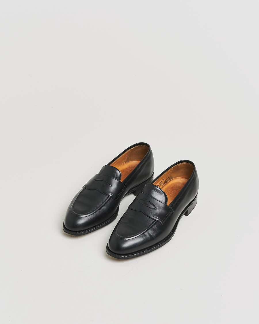Homme | Pre-owned Chaussures cousues trépointe | Pre-owned | Edward Green Piccadilly Penny Loafer Black Calf UK7,5 - EU41,5