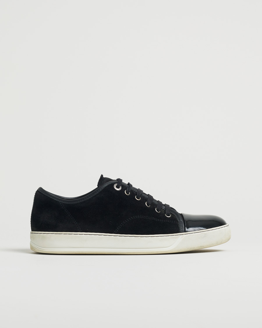 Homme | Lanvin DBB1 Patent Cap Toe Sneaker Black | Pre-owned | Lanvin DBB1 Patent Cap Toe Sneaker Black