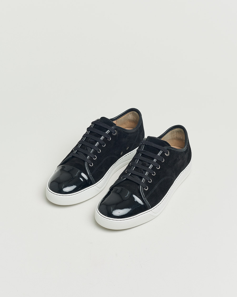 Homme | Lanvin DBB1 Patent Cap Toe Sneaker Black | Pre-owned | Lanvin DBB1 Patent Cap Toe Sneaker Black