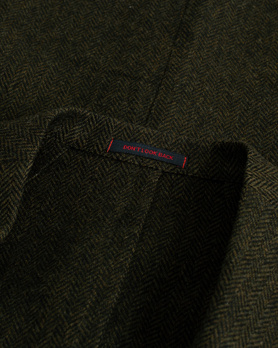 Homme | Blazers | Pre-owned | The Gigi Degas Wool Herringbone Blazer Green 50
