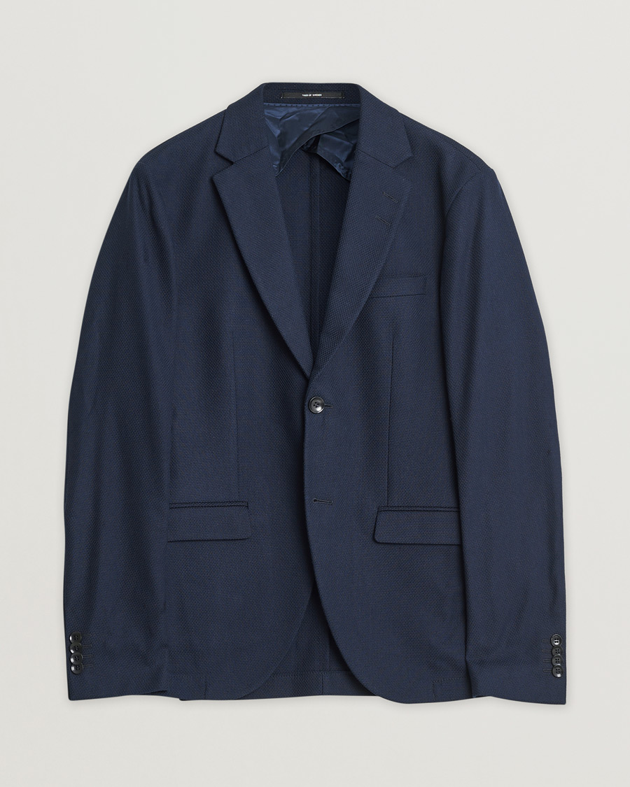 Homme | Tiger of Sweden Lamonte Cotton Blazer Navy 46 | Pre-owned | Tiger of Sweden Lamonte Cotton Blazer Navy 46