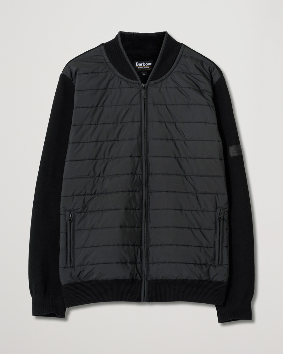 Homme | Pulls Et Tricots | Pre-owned | Barbour International Baffle Zip Through Sweater Black