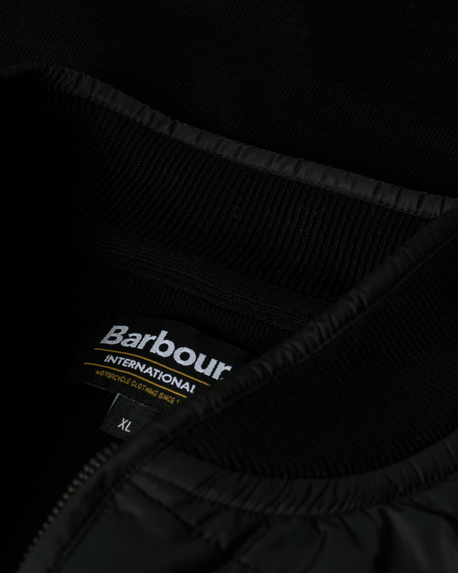 Homme | Pulls Et Tricots | Pre-owned | Barbour International Baffle Zip Through Sweater Black
