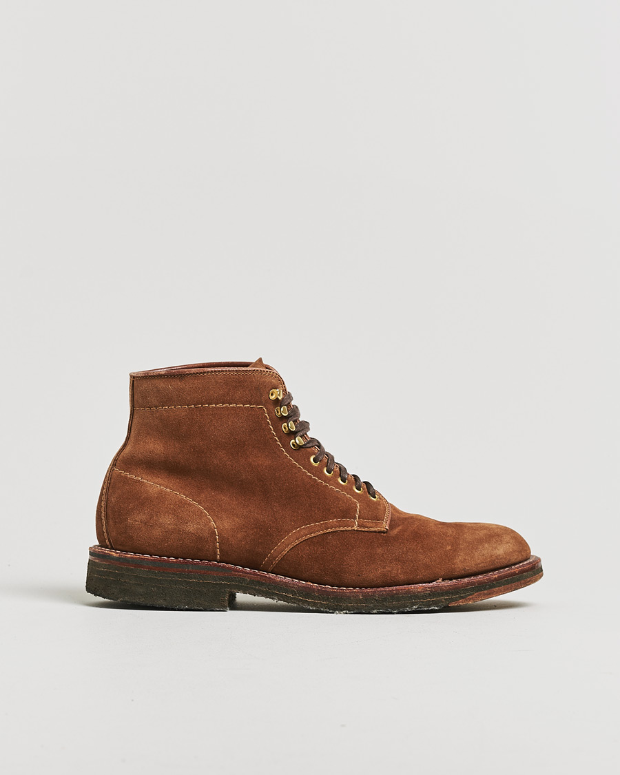 Homme | Bottes | Pre-owned | Alden 46054H Plain Toe Boot Snuff Suede US8 - EU41,5