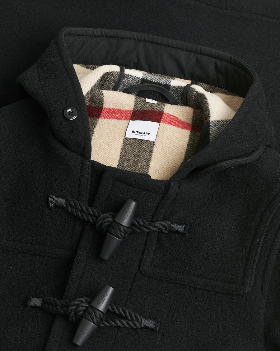 Homme | Pre-owned Manteaux Et Vestes | Pre-owned | Burberry Wool Duffle Coat Black 50