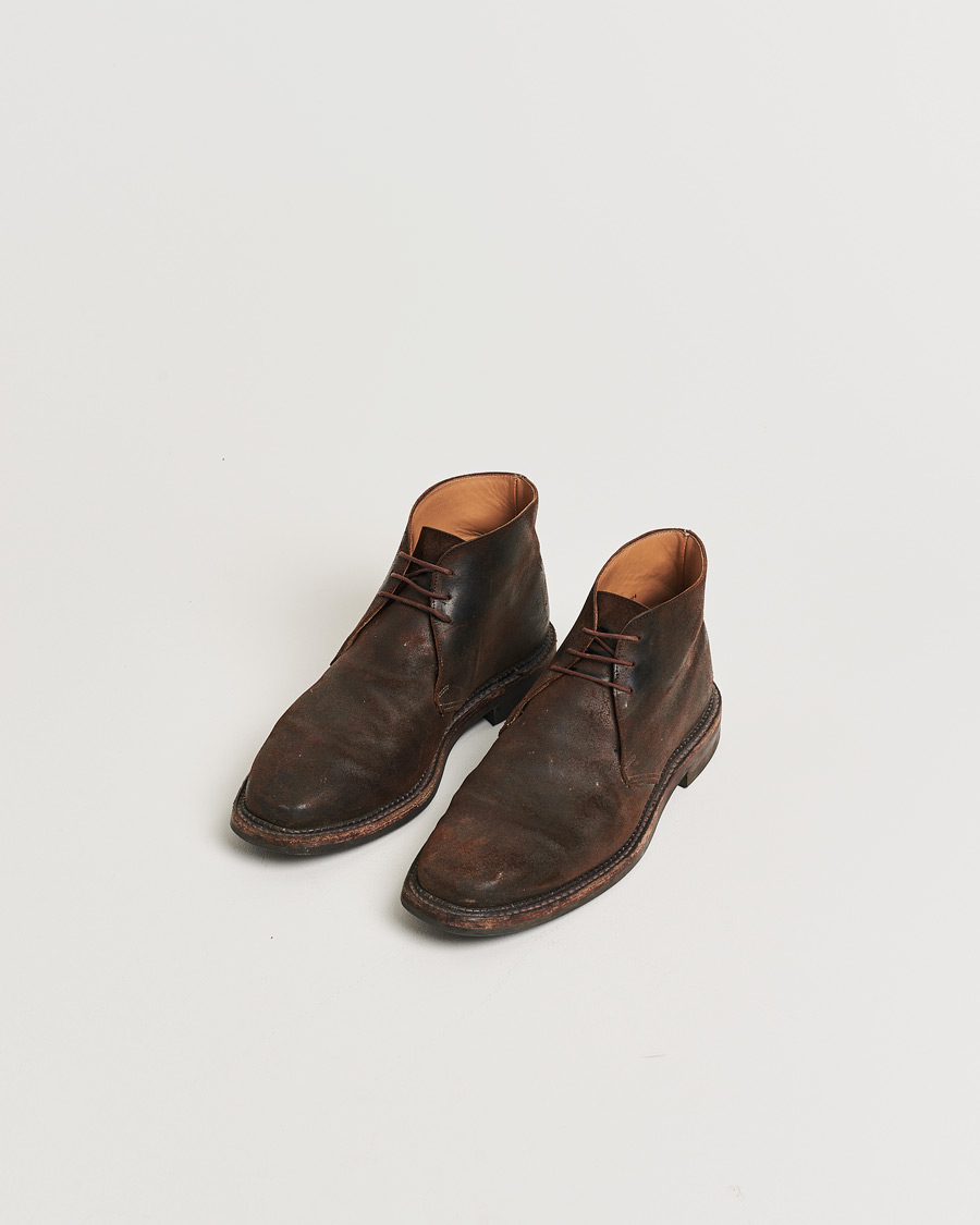 Homme | Pre-owned Chaussures cousues trépointe | Pre-owned | Crockett & Jones Molton Chukka Dk Brown Rough-Out Suede UK8 - EU42