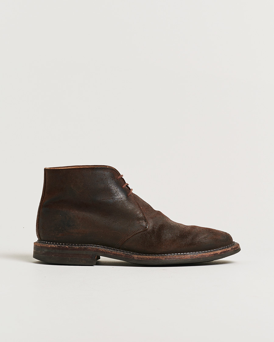 Homme | Pre-owned Chaussures cousues trépointe | Pre-owned | Crockett & Jones Molton Chukka Dk Brown Rough-Out Suede UK8 - EU42