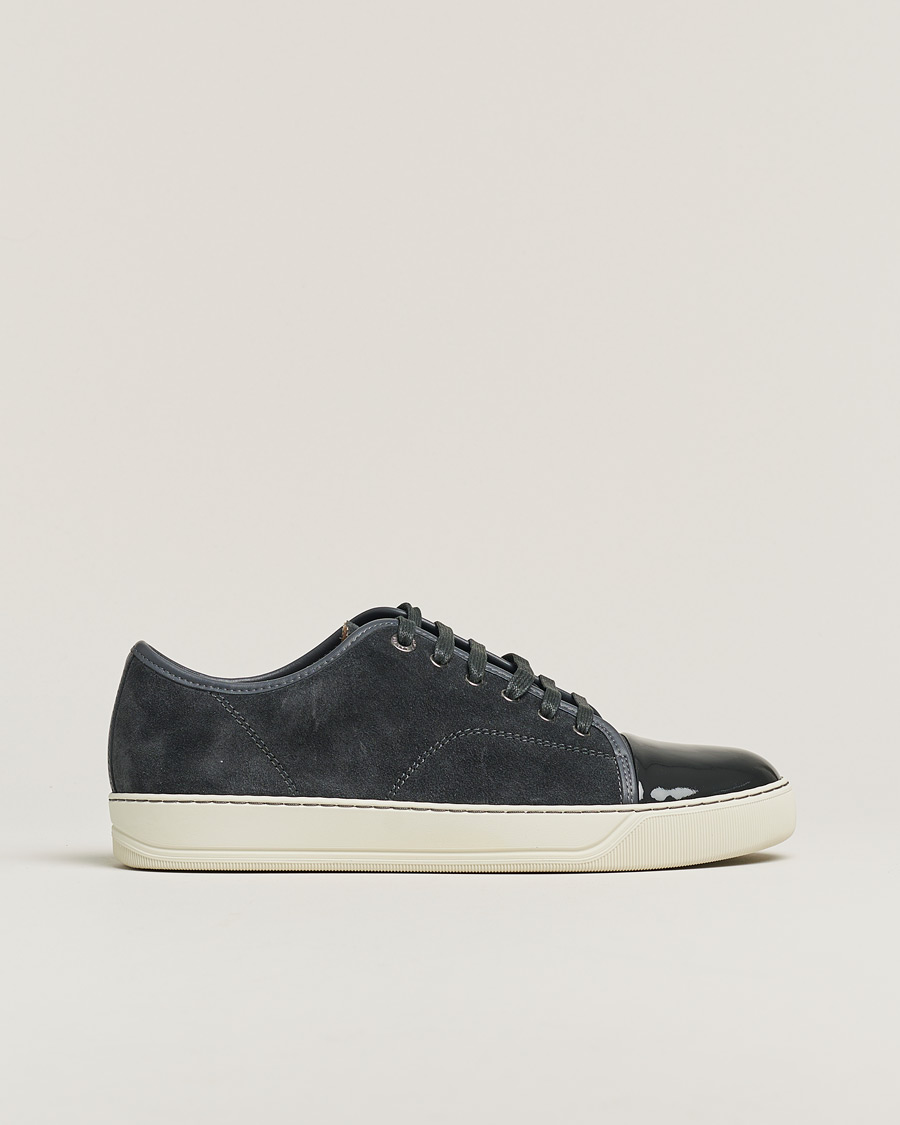 Homme | Lanvin DBB1 Patent Cap Toe Sneaker Dark Grey | Pre-owned | Lanvin DBB1 Patent Cap Toe Sneaker Dark Grey