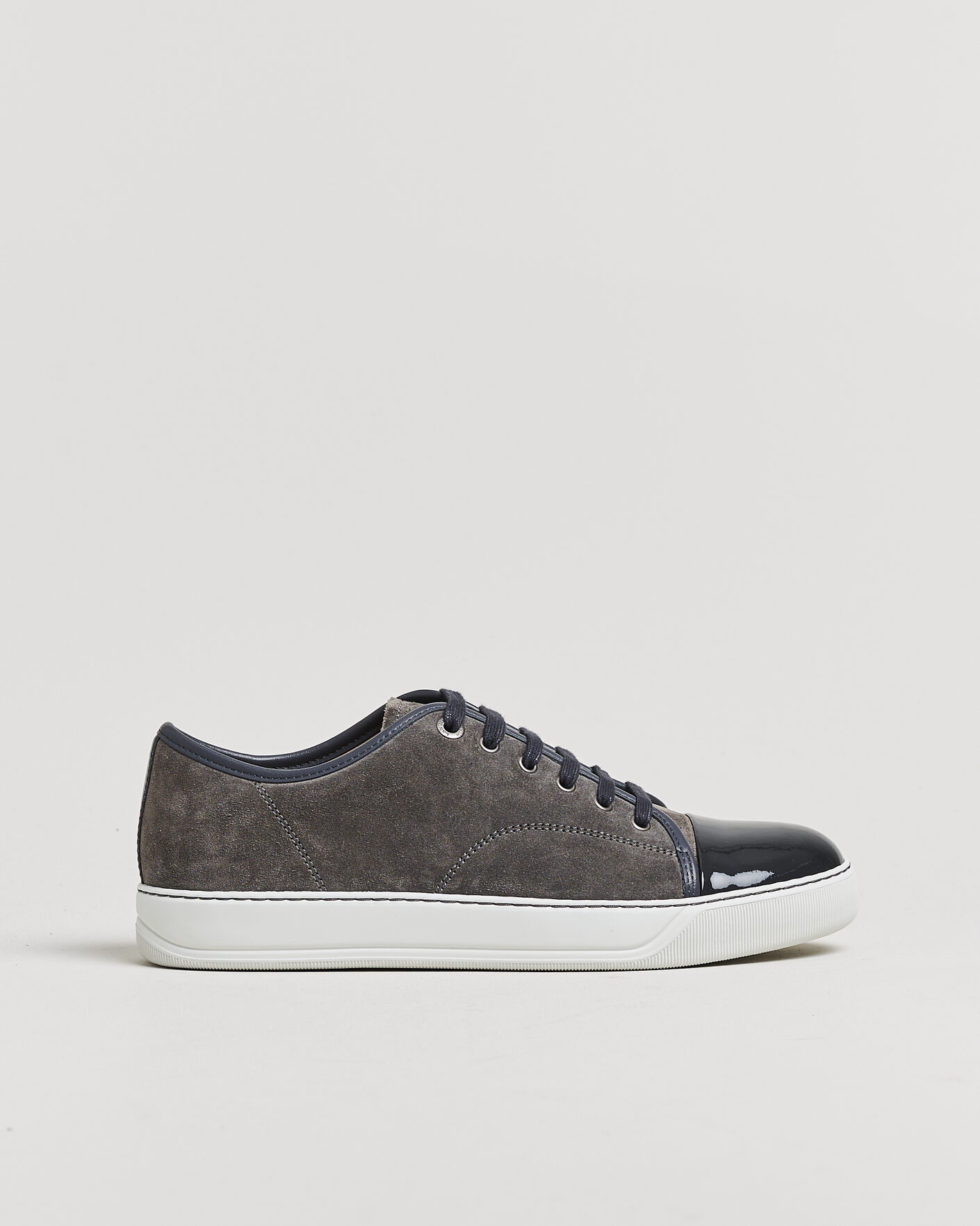 Homme | Pre-owned Chaussures | Pre-owned | Lanvin DBB1 Patent Cap Toe Sneaker Dark Grey UK8 - EU42