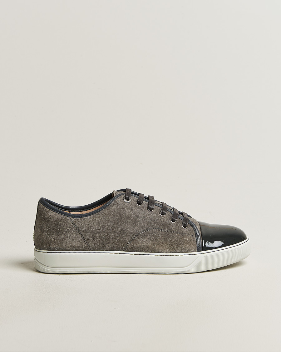 Homme | Pre-owned Chaussures | Pre-owned | Lanvin DBB1 Patent Cap Toe Sneaker Dark Grey UK10 - EU44