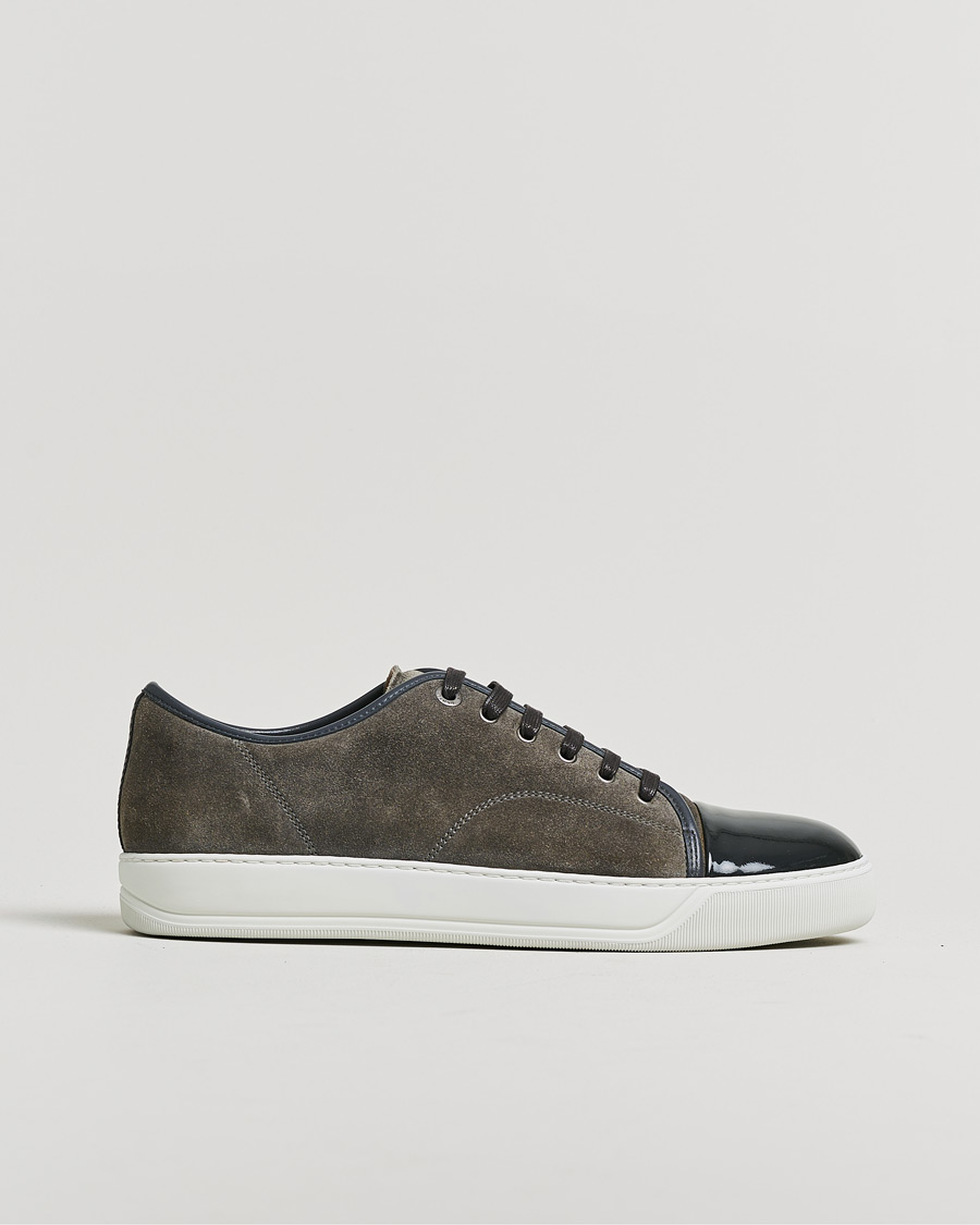 Homme | Pre-owned Chaussures | Pre-owned | Lanvin DBB1 Patent Cap Toe Sneaker Dark Grey UK11 - EU45