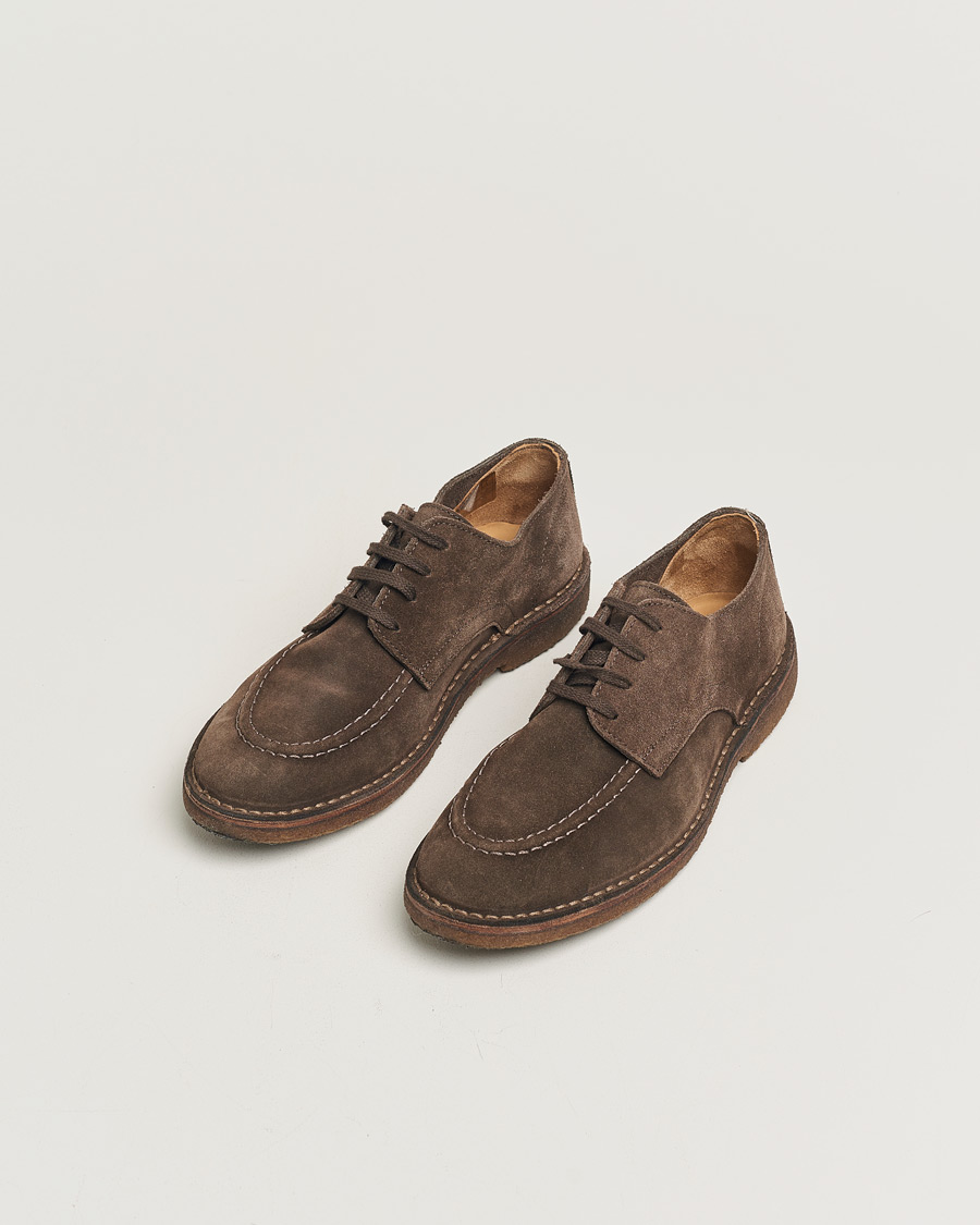 Homme | Drake's Chard Derby Dark Brown Suede 43 | Pre-owned | Drake's Chard Derby Dark Brown Suede 43