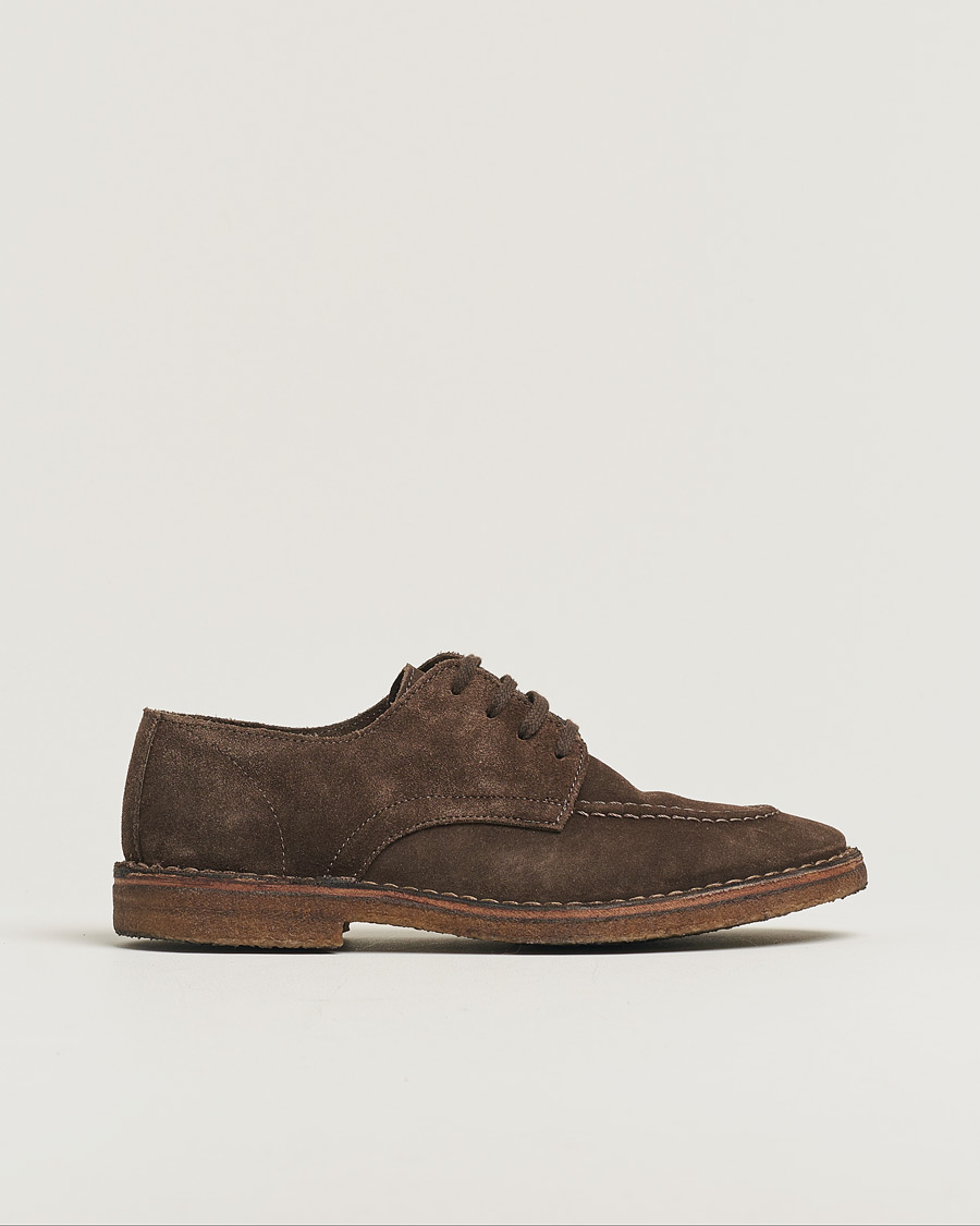 Homme | Drake's Chard Derby Dark Brown Suede 43 | Pre-owned | Drake's Chard Derby Dark Brown Suede 43