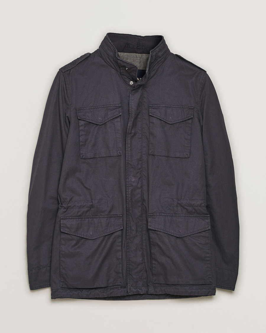 Homme | Manteaux Et Vestes | Pre-owned | Herno Cotton Field Jacket Navy