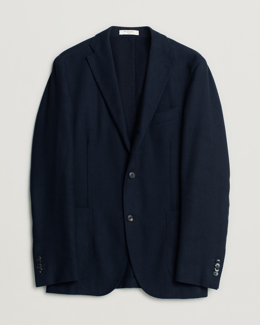 Homme | Blazers | Pre-owned | Boglioli K Jacket Wool Hopsack Blazer Navy