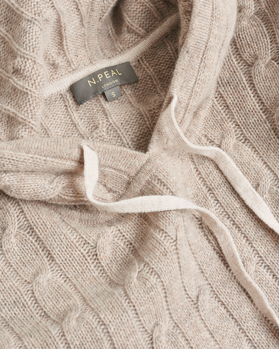 Homme | Pre-owned Pulls Et Tricots | Pre-owned | N. Peal Cable Cashmere Hoodie Beige S